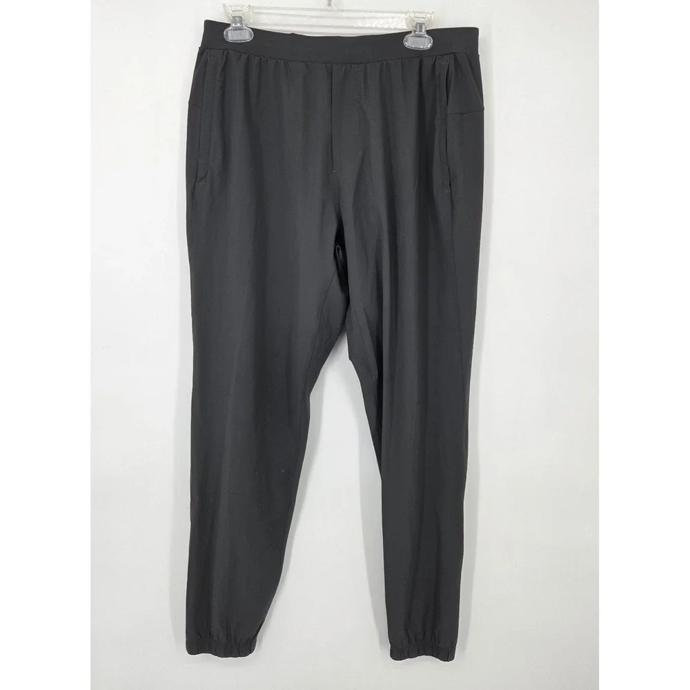 Lululemon Men's Size Large Gray Surge Performance Jogger Ankles Zip Pants 30